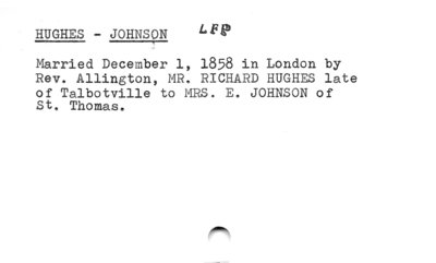 Hughes - Johnson (marriage).
