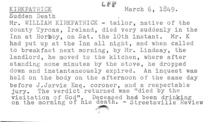 William Kirkpatrick (death).