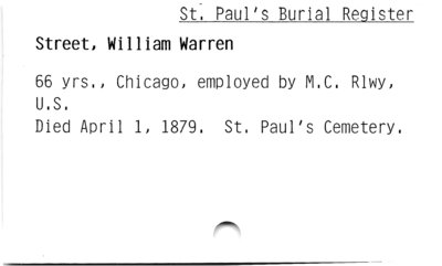 William Warren Street (burial).