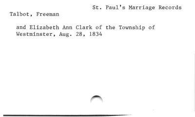 Freeman Talbot (marriage).