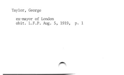 George Taylor (obituary).
