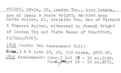 Wright - Bolton (marriage).