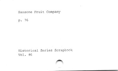 Sansone Fruit Company.