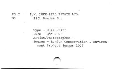 S.W. Luke Real Estate Limited, 330b Dundas Street.