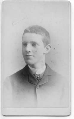 Portrait of an unidentified, short haired young man, London, Ontario