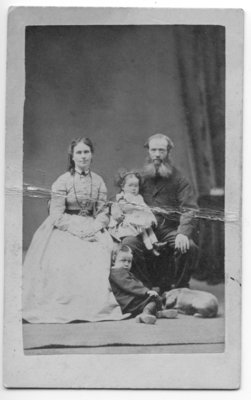 Family portrait of Richard Evans, Margaret Evans, Kingsley Evans and Annie Evans, London, Ontario