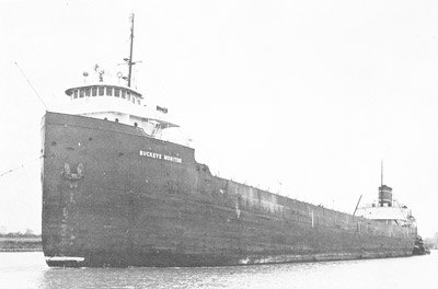 BUCKEYE MONITOR under tow near Lock One at Port Weller