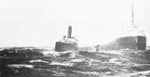 Off Anticosti Island, the bow and stern sections  of MICHIPICOTEN separate