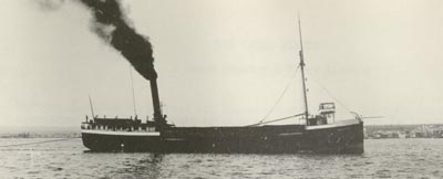 The wooden ARIZONA below the Soo Locks