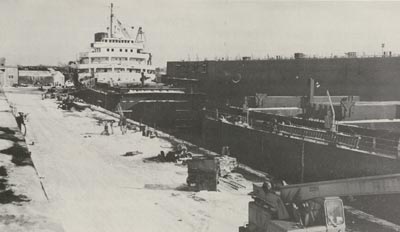 WHEAT KING on the drydock at Port Weller