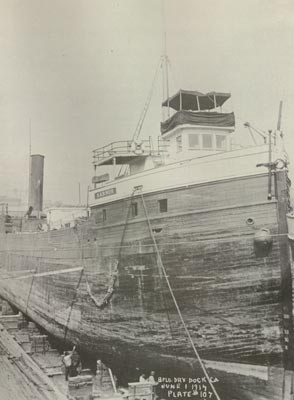 SARNOR in drydock at Buffalo