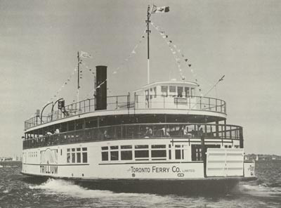 Toronto Island ferry TRILLIUM departing Hanlan's Point