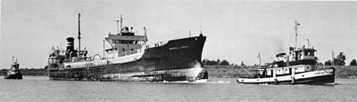 IMPERIAL LONDON under tow in the Welland bypass channel