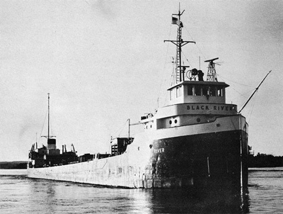 BLACK RIVER downbound in the St. Mary's River near Frechette Point