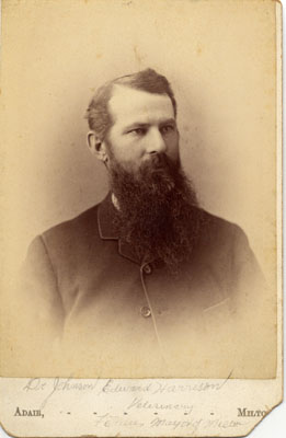 Dr. Johnson E. Harrison.   Reeve (1882), Mayor of Milton (1899)