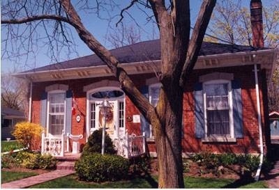 99 Mill St., Milton Ont.  Built 1855 for Thomas B. Ross, Scottish immigrant.