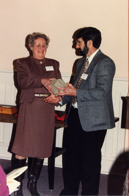 Milton Heritage Awards, 1993.  June Andrews and Barry Lee