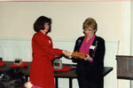 Milton Heritage Awards, 1993.  Dorrie Greig, chair Heritage Milton LACAC, and Phyllis Moore.