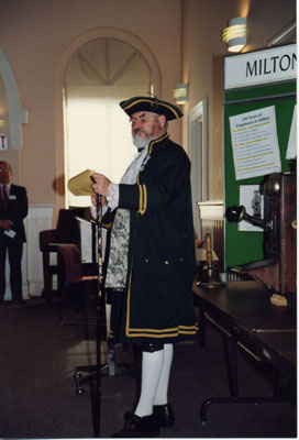 Milton Heritage Awards, 1993.   Town Crier, Ralph Wilding of Tottenham