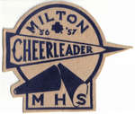 M.H.S. Cheerleader badge, 1956-57