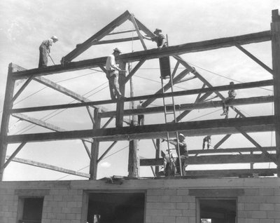 Barn raising at the J. L. Chisholm farm