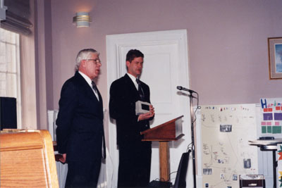 Milton Heritage Awards.  George and Jeff Bergsma, winner of the 1997 Architectural restoration award.