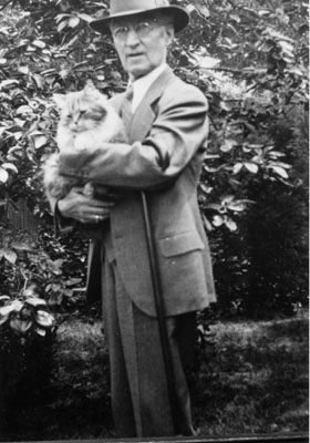 Dr. William Francis Freeman with cat.