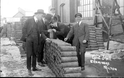 Government examiners at The P. L. Robertson Plant