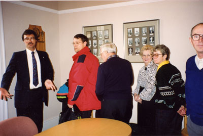 New Year's Levee. 1993.  Councillor Ron Furik and visitors.