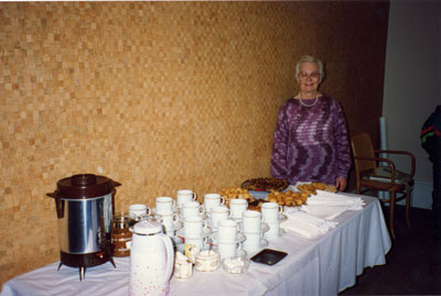 New Year's Levee, 1993. Coffee is served by Jessie Hamilton.