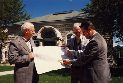 Jack Charlton, Alex Cooke and Mayor Gordon Krantz