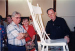 Milton Historical Society Antiques Road Show.  September 1998. Don Colling with visitors.