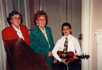 Milton Historical Society Meeting.  April 1997. Jean Somerville, June Durrant and Alex Frank.