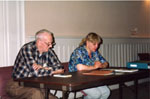 Milton Historical Society Meeting. May 1991. Alex Cooke, Elaine Bertram.
