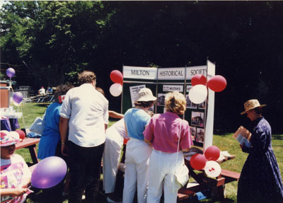 Milton Historical Society exhibit.  Canada Day, 1991