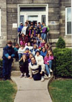 Historic walk of Milton with group from St. Peter's School.