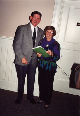 Milton Historical Society Meeting.  March 1995.  David MacLachlan and Helen Comber.