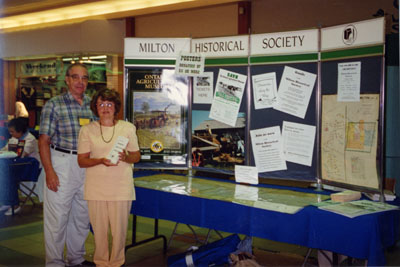 Milton Historical Society display at the Milton Mall Community Day