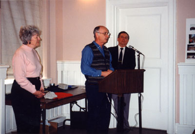 Milton Heritage Awards. Ann and Don Corker, winners of the 1995 Award for conserving a non-designated property.