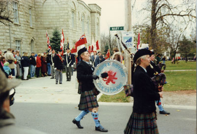 Remembrance Day Parade at Victoria Park, Milton