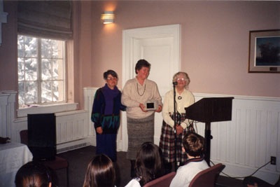 Milton Heritage Awards. February 1997.  1996 Visual Arts Award to Elizabeth Hoey and Martha Hoey-Weston.