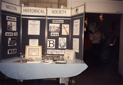 New Year's Levee. Display by Milton Historical Society.