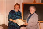Jean Ruddall and Marjorie Powys at Milton Historical Society Meeting.   January 1989