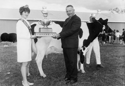 Fall Fair, Milton.  Claude Picket, winner of the Paul Beer Memorial Trophy.