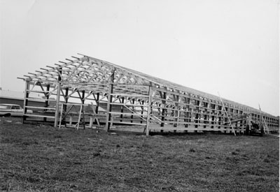 Barn under construction.