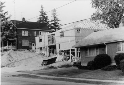 House under construction on Pine Street, Milton.