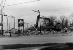 Demolition of Bonin's gas station. Milton.