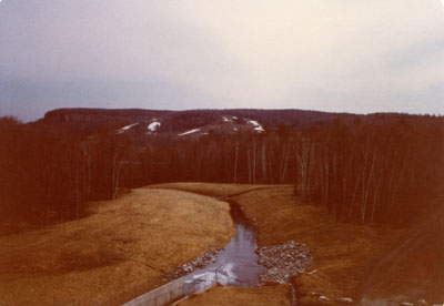 View from Hilton Dam looking east, Nassagaweya, Ont.