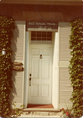 Front door of home of Jim and Marg Allsop, Nassagaweya Township.