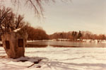 Mill Pond in winter.  Milton, Ontario